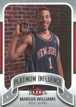 2006-07 Fleer Jordan's Platinum Influence #MW Marcus Williams