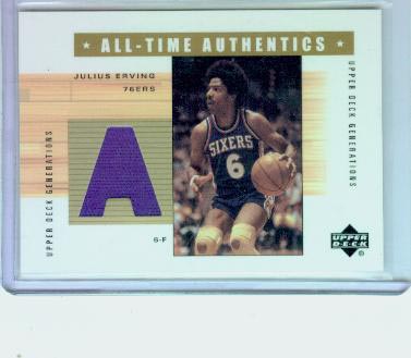 2002-03 Upper Deck Generations All-Time Authentics #JEA Julius Erving Blue