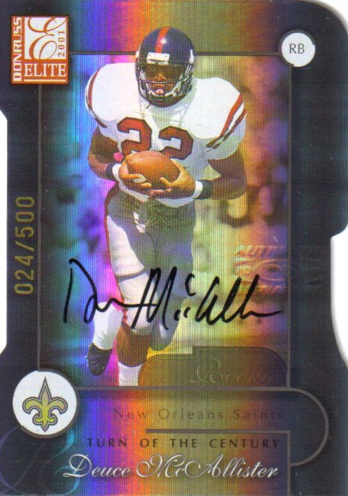 2001 Donruss Elite Turn of the Century Autographs #112 Deuce McAllister