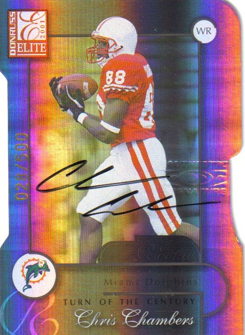 2001 Donruss Elite Turn of the Century Autographs #150 Chris Chambers