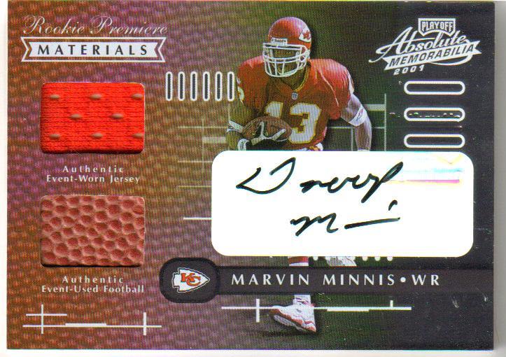 2001 Absolute Memorabilia Rookie Premiere Materials Autographs #183 Snoop Minnis