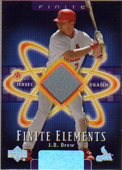 2003 Upper Deck Finite Elements Game Jersey #JD J.D. Drew
