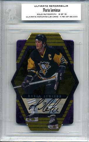 2000-01 BAP Ultimate Memorabilia Autographs Gold #11 Mario Lemieux