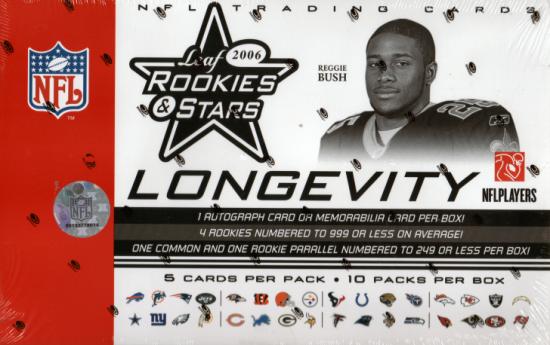 2006 Leaf Rookies & (and) Stars Longevity NFL Football Sports Trading Cards Box