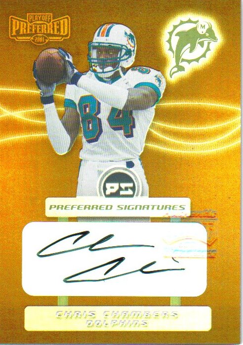 2001 Playoff Preferred Signatures Bronze #13 Chris Chambers