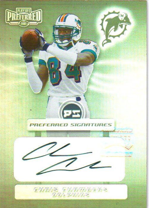 2001 Playoff Preferred Signatures Silver #13 Chris Chambers