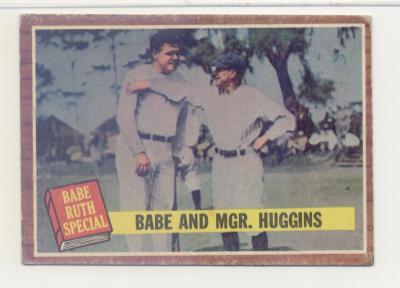 1962 Topps #137 Babe Ruth Special 3/Babe with Mgr. Huggins front image