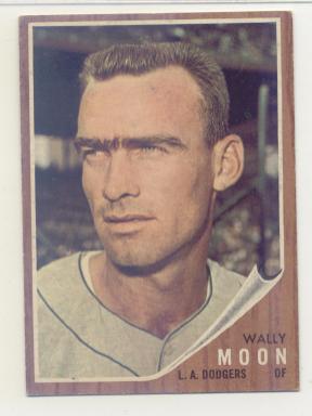 1962 Topps #190A Wally Moon No Cap