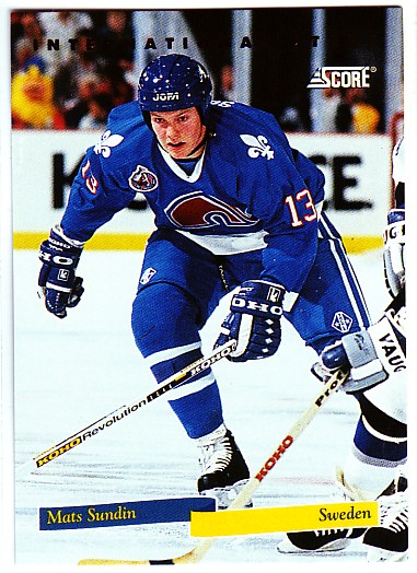 1993-94 Score International Stars Canadian #10 Mats Sundin