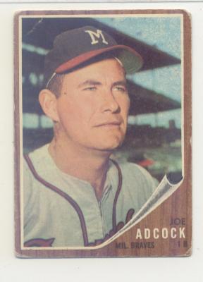 1962 Topps #265 Joe Adcock