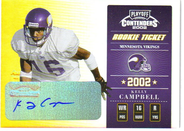 2002 Playoff Contenders #144 Kelly Campbell AU/360 RC