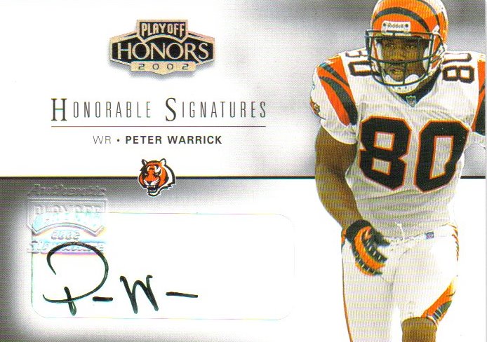 2002 Playoff Honors Honorable Signatures #HS41 Peter Warrick/100*