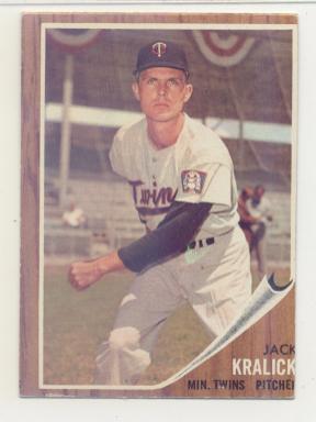 1962 Topps #346 Jack Kralick