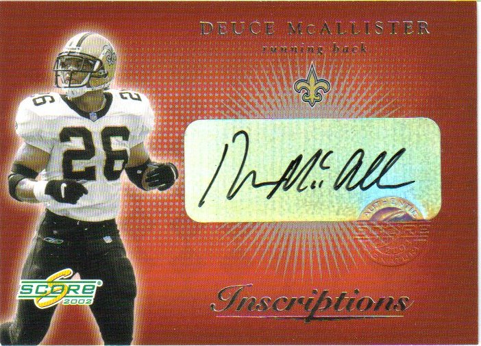 2002 Score Inscriptions #12 Deuce McAllister/125*