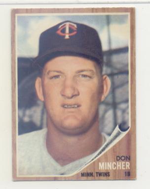 1962 Topps #386 Don Mincher