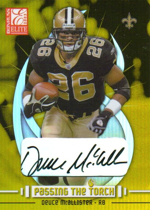 2003 Donruss Elite Passing the Torch Autographs #PT9 Deuce McAllister