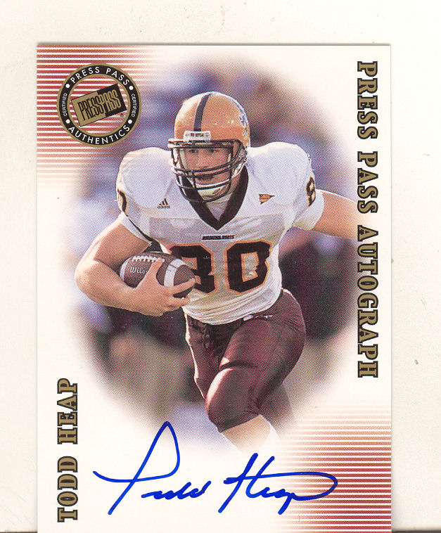 2001 Press Pass SE Autographs Blue #13 Todd Heap