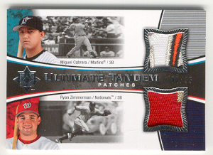 2006 Ultimate Collection Tandem Materials Patch #CZ Miguel Cabrera/Ryan Zimmerman