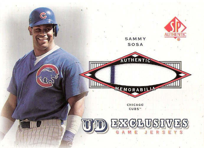 2001 SP Authentic UD Exclusives Game Jersey #SS Sammy Sosa