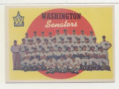 1959 Topps #397 Washington Senators CL front image