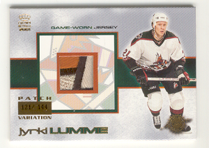2000-01 Crown Royale Game-Worn Jersey Patches #21 Jyrki Lumme/144
