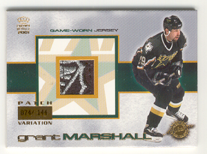 2000-01 Crown Royale Game-Worn Jersey Patches #10 Grant Marshall/144