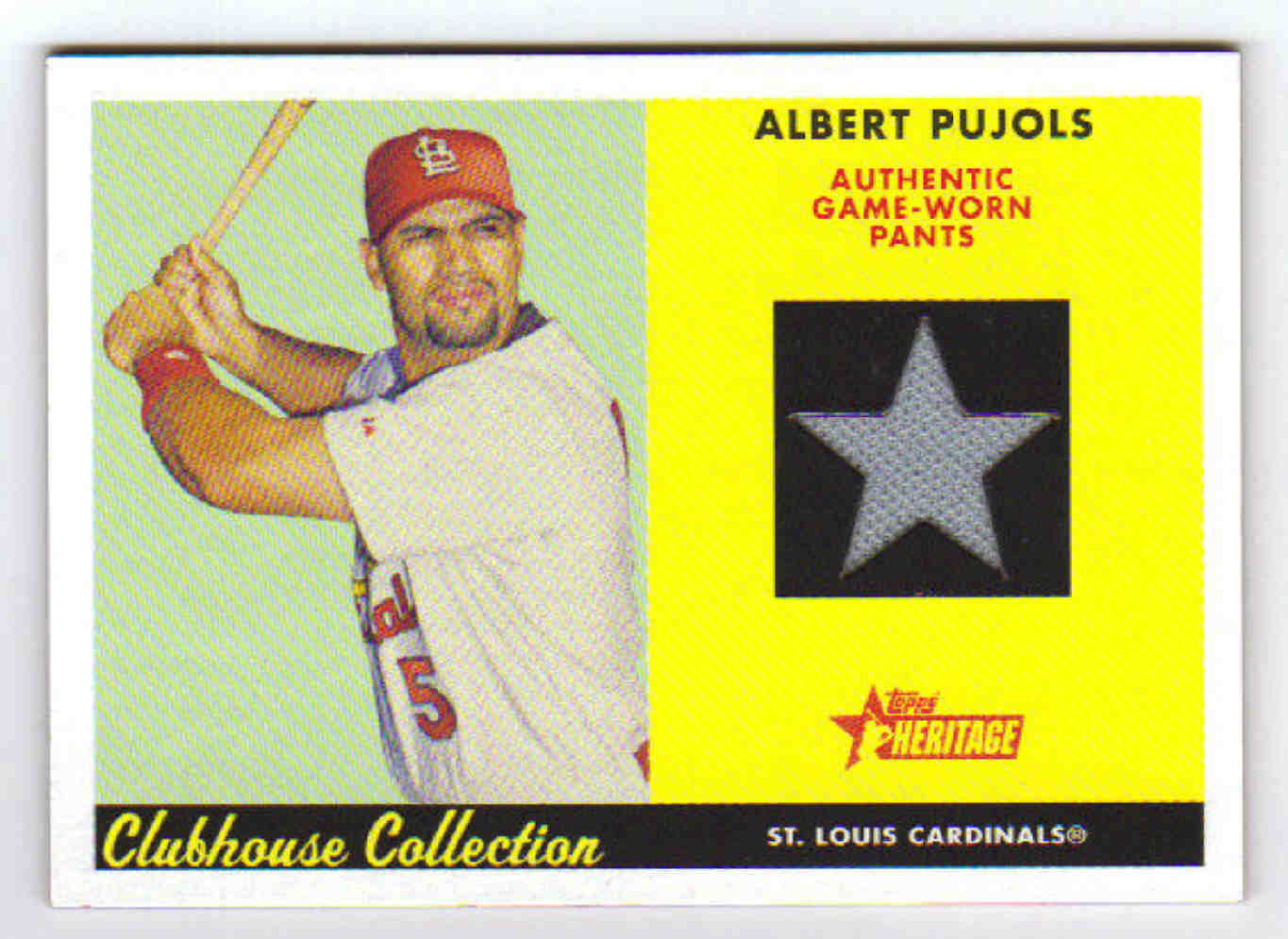 2007 Topps Heritage Clubhouse Collection Relics #AJP Albert Pujols Pants C