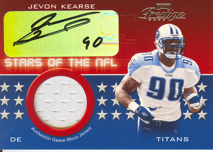 2002 Playoff Prestige Stars of the NFL Autographs #SN16 Jevon Kearse/90