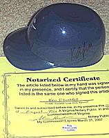  Norfolk Tides sundae mini helmet autographed ( autograph signed ) by KEN OBERKFELL (St. Louis Cardinals, Atlanta Braves, New York Mets)
