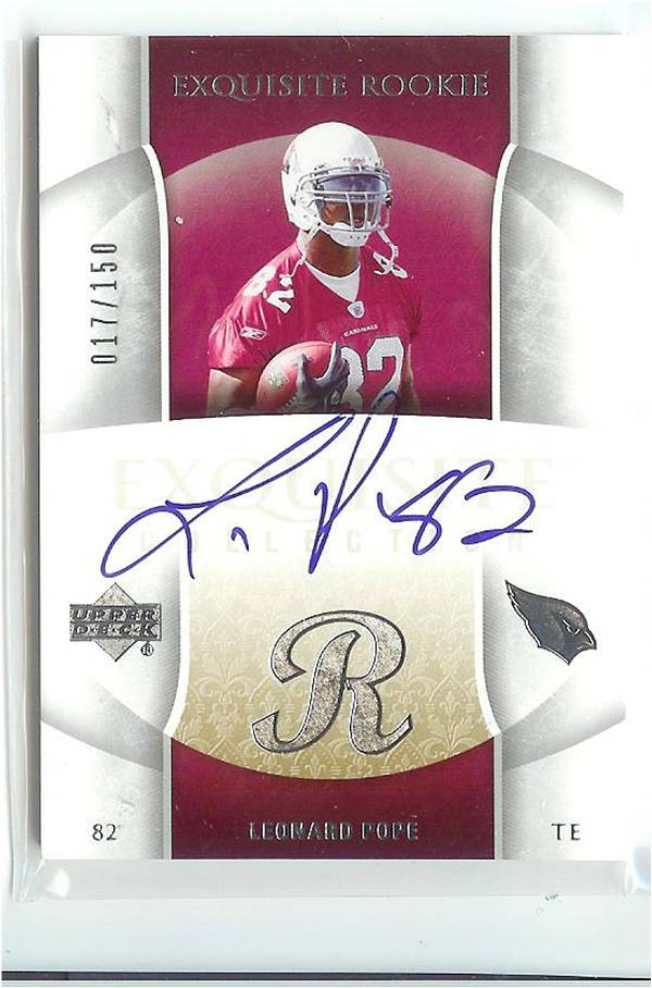 2006 Exquisite Collection #88 Leonard Pope AU RC