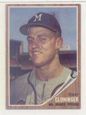 1962 Topps #63 Tony Cloninger RC
