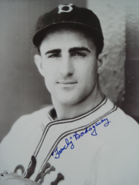 Frenchy Bordagaray Autographed Brooklyn Dodger picture with Coa