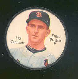 1962 Shirriff Plastic Coins #132 Ernie Broglio