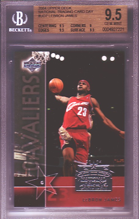 2004 National Trading Card Day #UD7 LeBron James BGS-9.5 GEM MINT front image