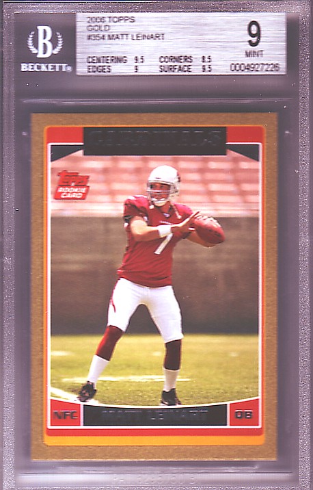 2006 Topps Gold #354 Matt Leinart RC ROOKIE #1533/2006 BGS-9.0 MINT