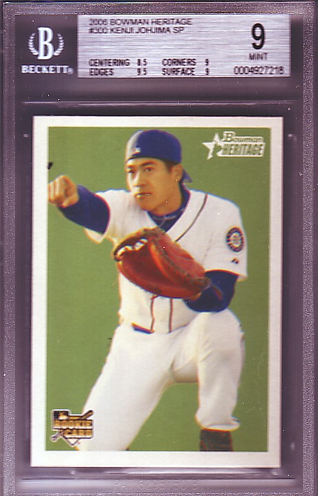 2006 Bowman Heritage #300 Kenji Johjima SP RC ROOKIE BGS-9.0 MINT