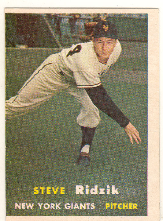 1957 Topps #123 Steve Ridzik