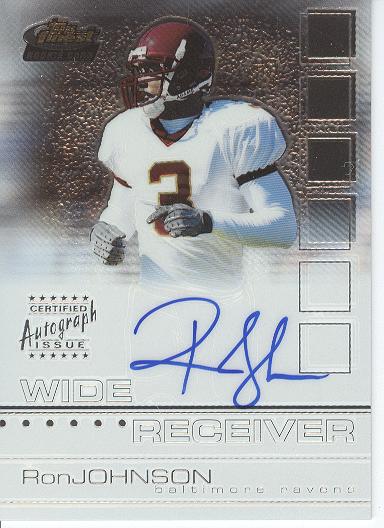 2002 Finest #130 Ron Johnson AU RC