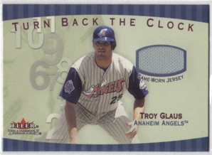 2001 Fleer Tradition Turn Back the Clock Game Jersey #TBC13 Troy Glaus
