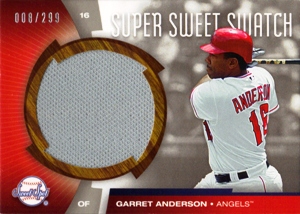 2006 Sweet Spot Super Sweet Swatch #GA Garret Anderson Jsy/299