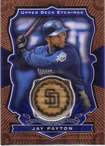 2004 Upper Deck Etchings Game Bat Blue #JP Jay Payton