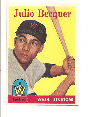 1958 Topps #458 Julio Becquer RC