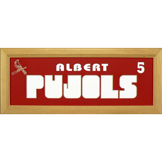 Albert Pujols Cardinals - Sports Card / Photo Natural Display Frame 