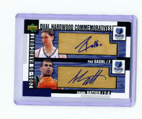 2004-05 Upper Deck Hardcourt Hardwood Commemoratives Dual #GB Pau Gasol/Shane Battier