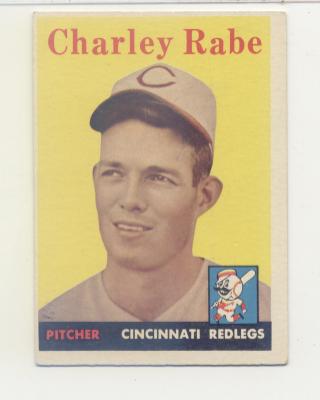 1958 Topps #376 Charley Rabe RC
