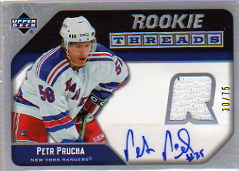 2005-06 Upper Deck Rookie Threads Autographs #ARTPP Petr Prucha