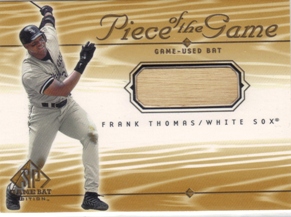 2001 SP Game Bat Edition Piece of the Game #FT Frank Thomas