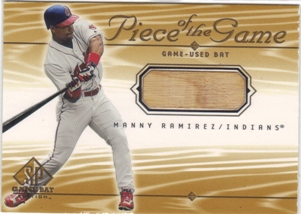 2001 SP Game Bat Edition Piece of the Game #MR Manny Ramirez
