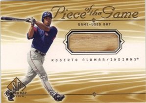 2001 SP Game Bat Edition Piece of the Game #RA Roberto Alomar
