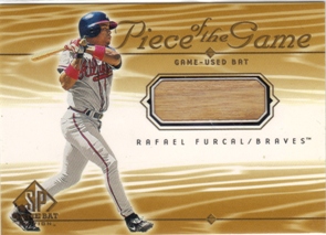 2001 SP Game Bat Edition Piece of the Game #RF Rafael Furcal